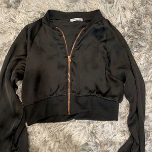 Zara lightweight satin bomber jacket